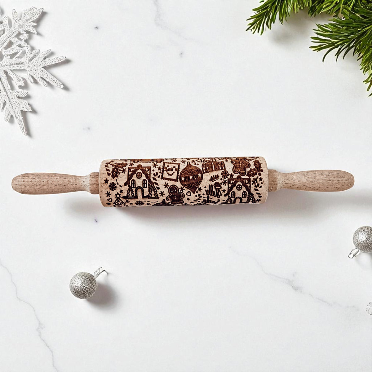 Embossed Christmas Rolling Pin | 10 Designs