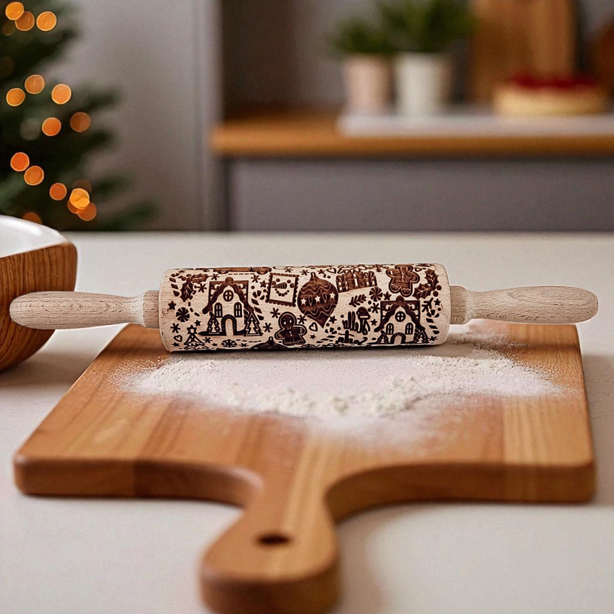 Embossed Christmas Rolling Pin | 10 Designs