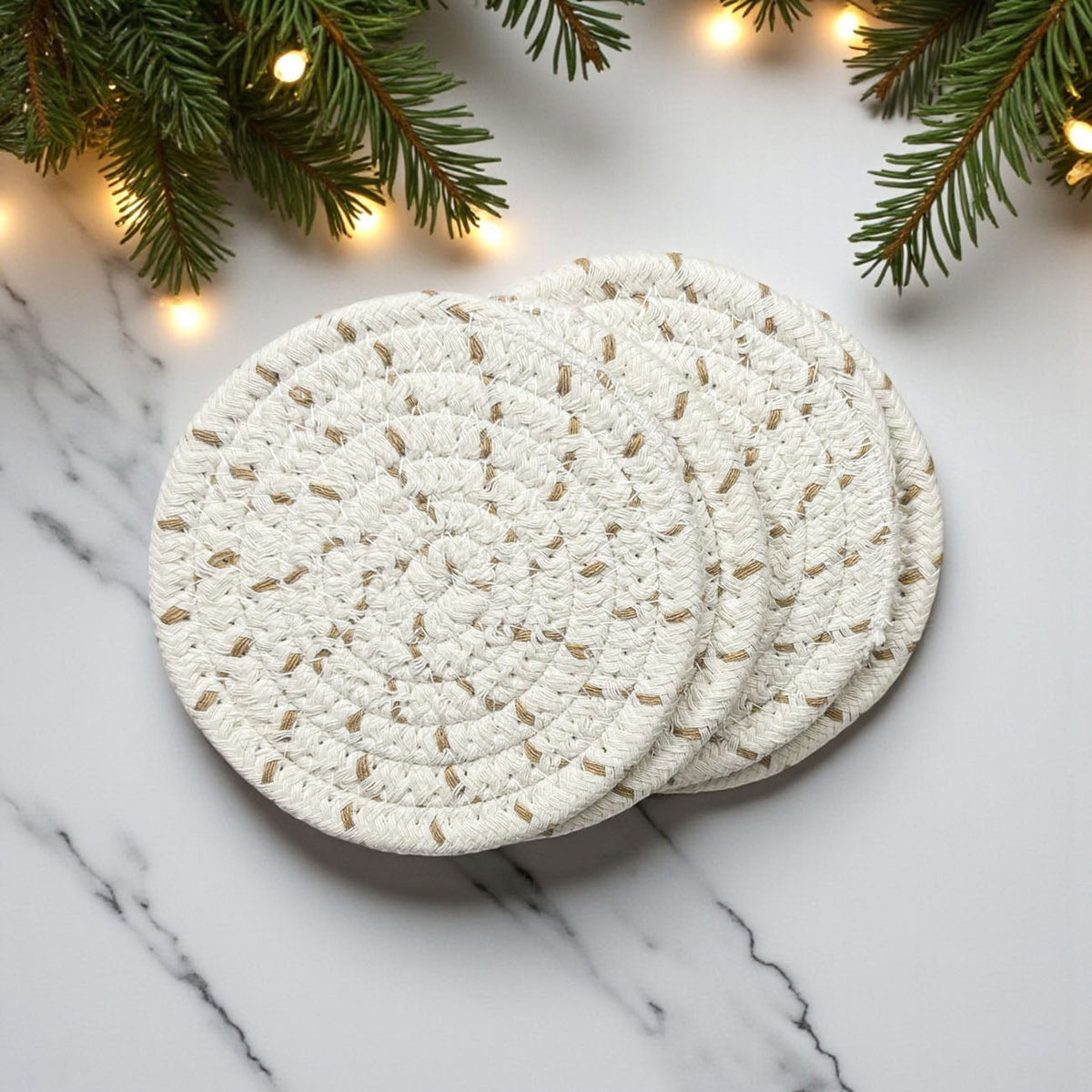 Handcrafted Braided Fabric Coasters