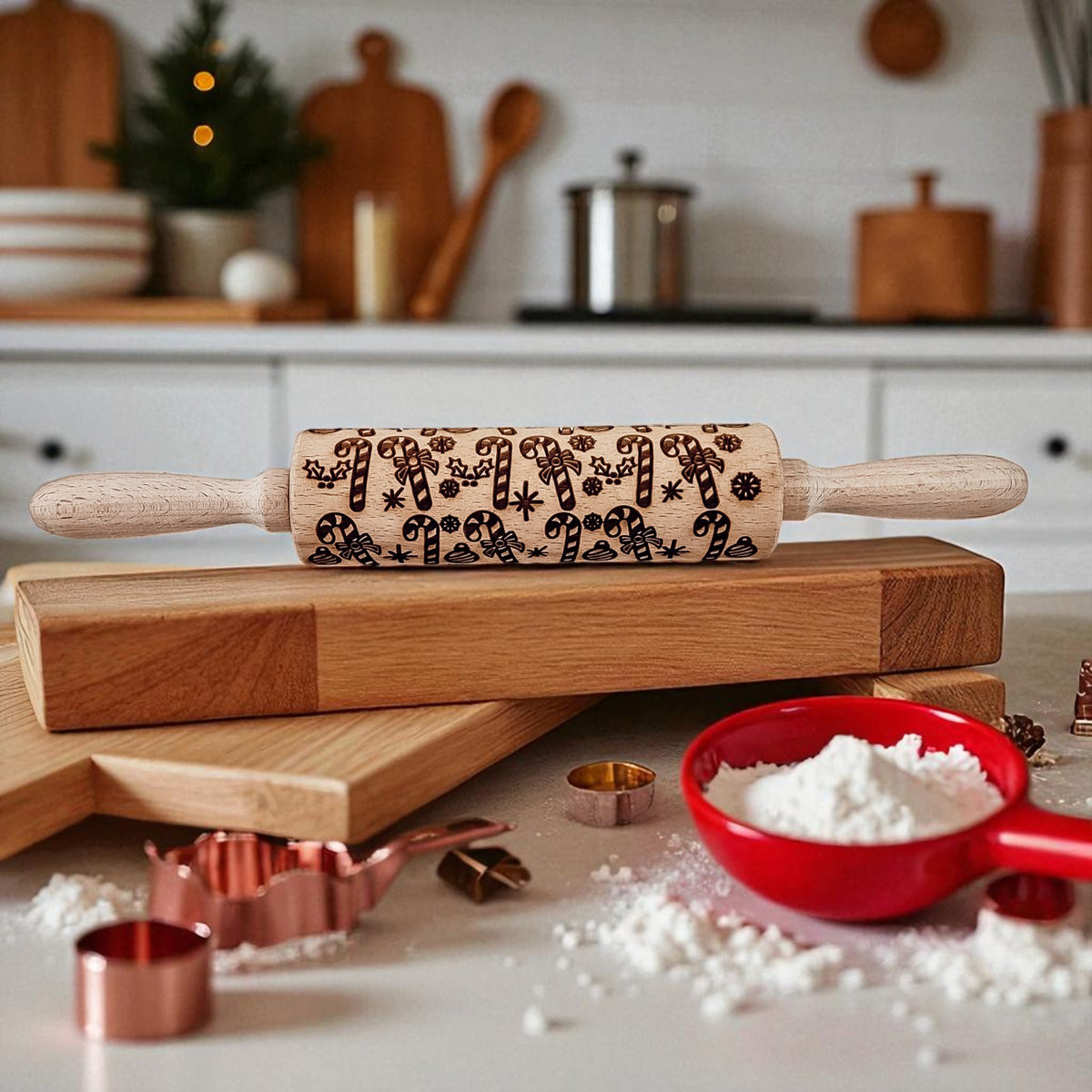 Embossed Christmas Rolling Pin | 10 Designs