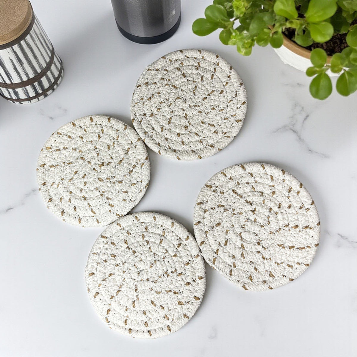 Handcrafted Braided Fabric Coasters