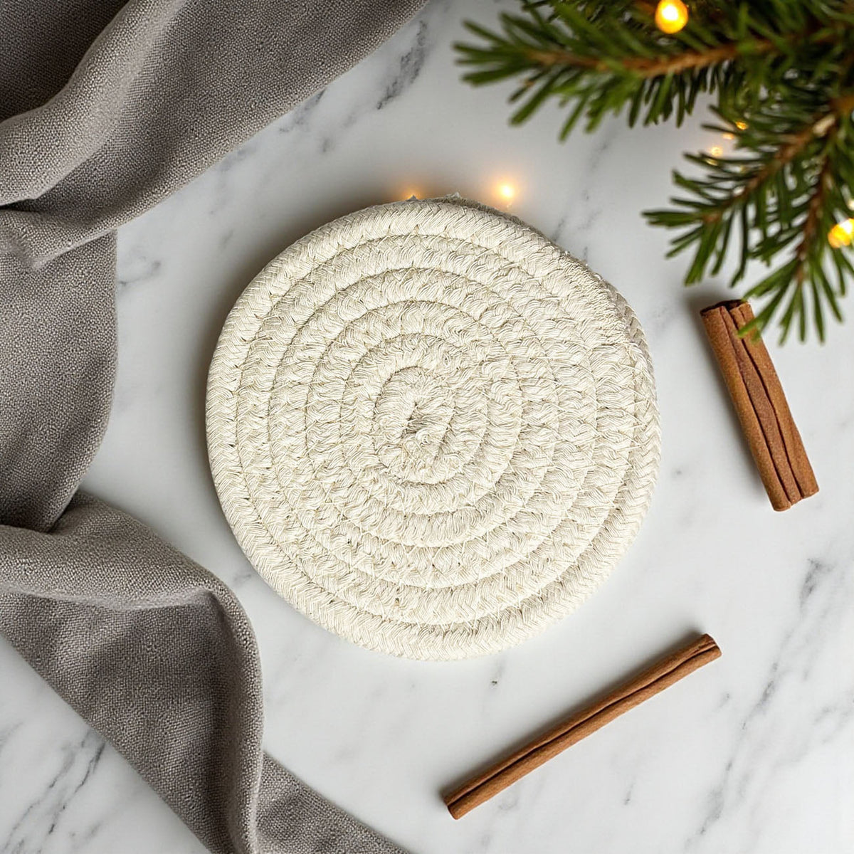 Handcrafted Braided Fabric Coasters