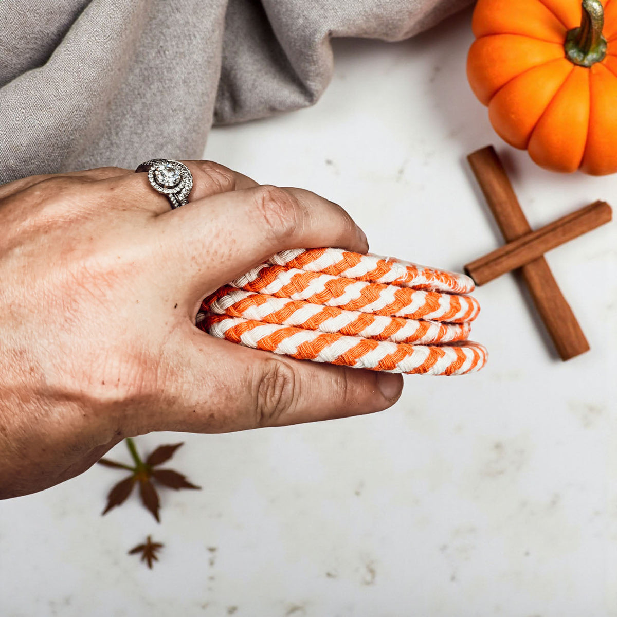 Handcrafted Braided Fabric Coasters