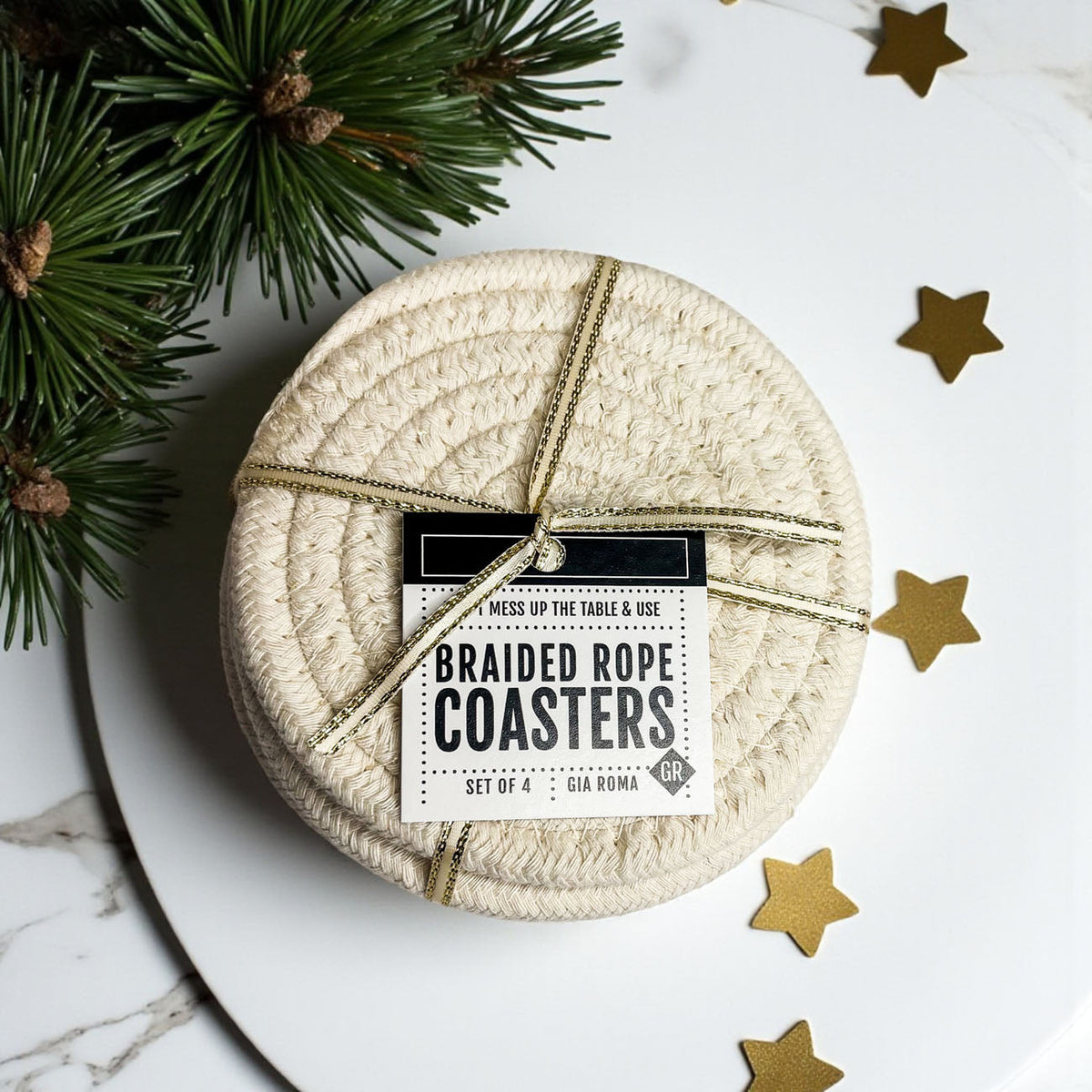 Handcrafted Braided Fabric Coasters