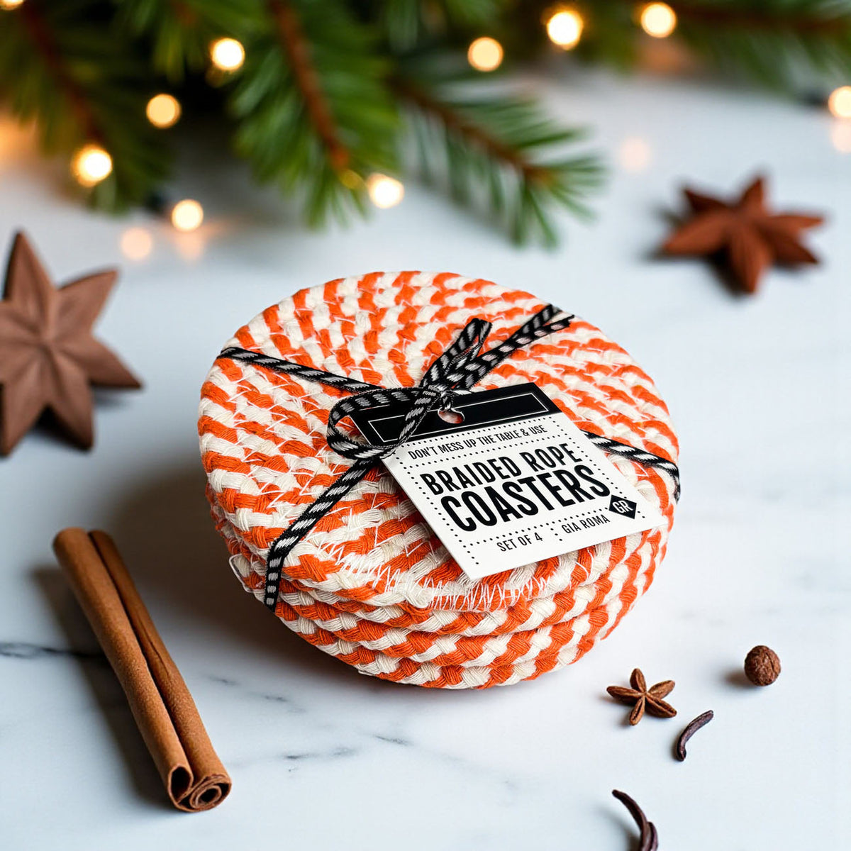 Handcrafted Braided Fabric Coasters