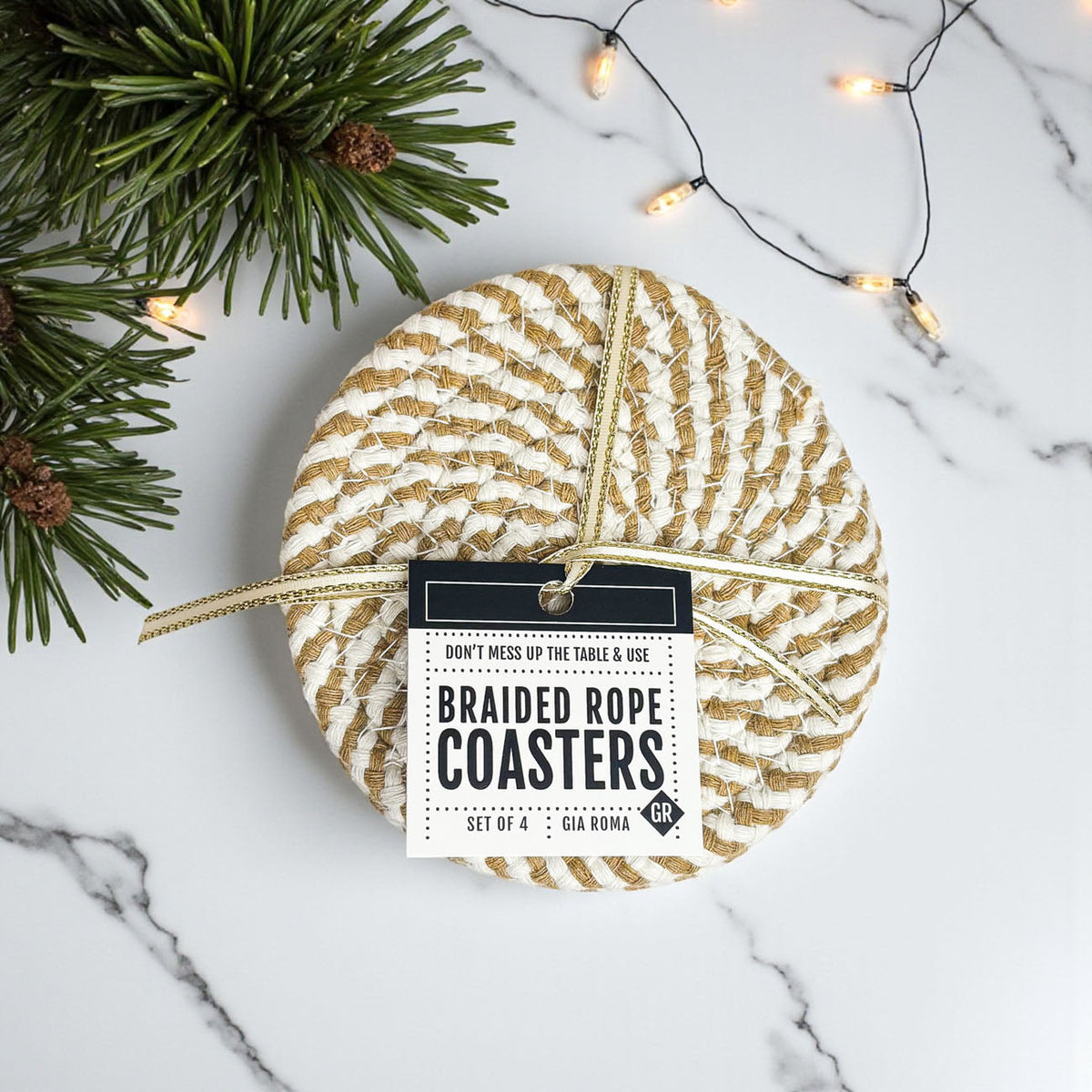 Handcrafted Braided Fabric Coasters