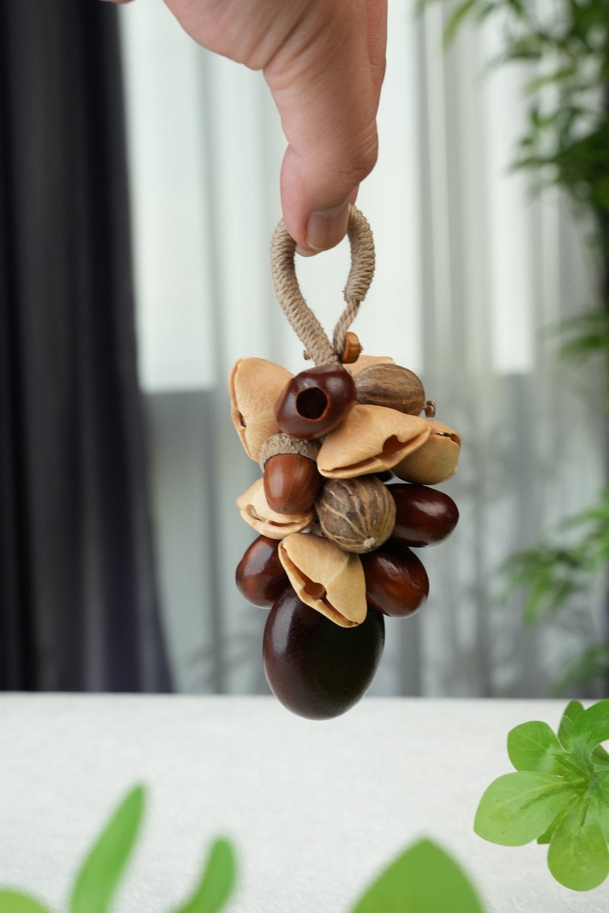 Bountiful Cluster | Natural Acorn & Nut Bag Charm
