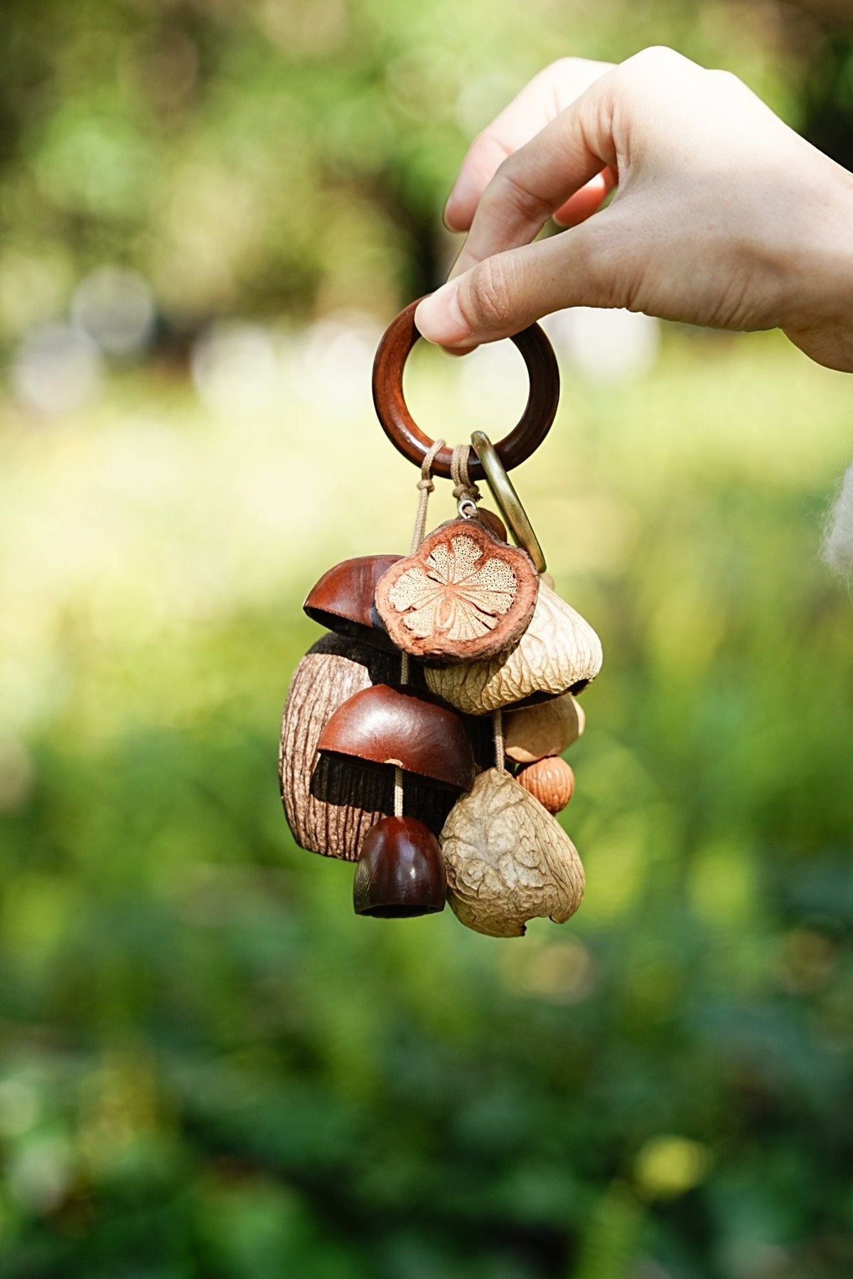 Forest Gathered Natural Seed Bag Charm