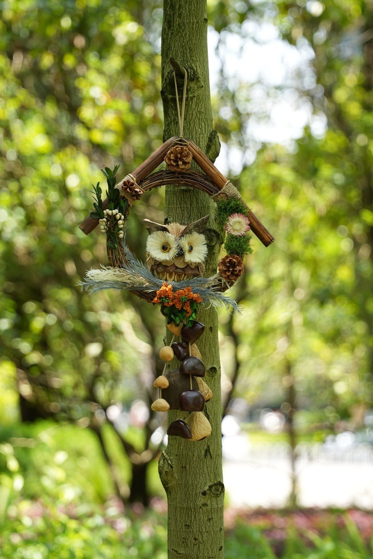 The Owl’s Forest Home | Woodland Percussion Hanger