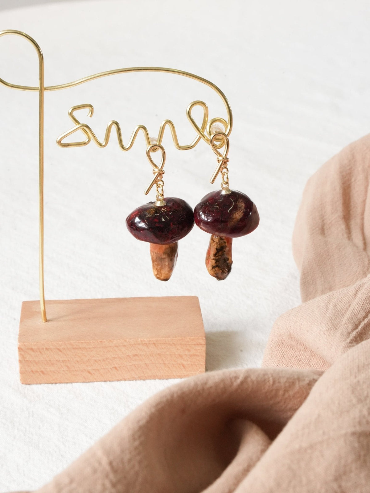 Golden Chanterelle | Real Mushroom Earrings