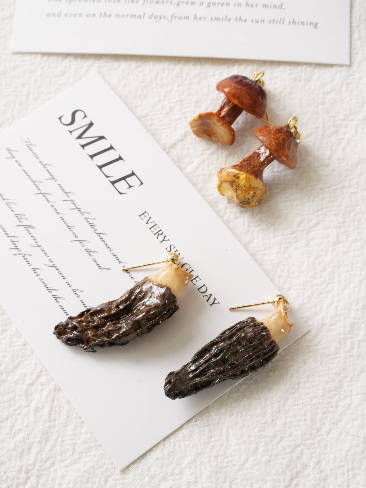 Forager’s Duo | Real Morel & Chanterelle Mushroom Earrings