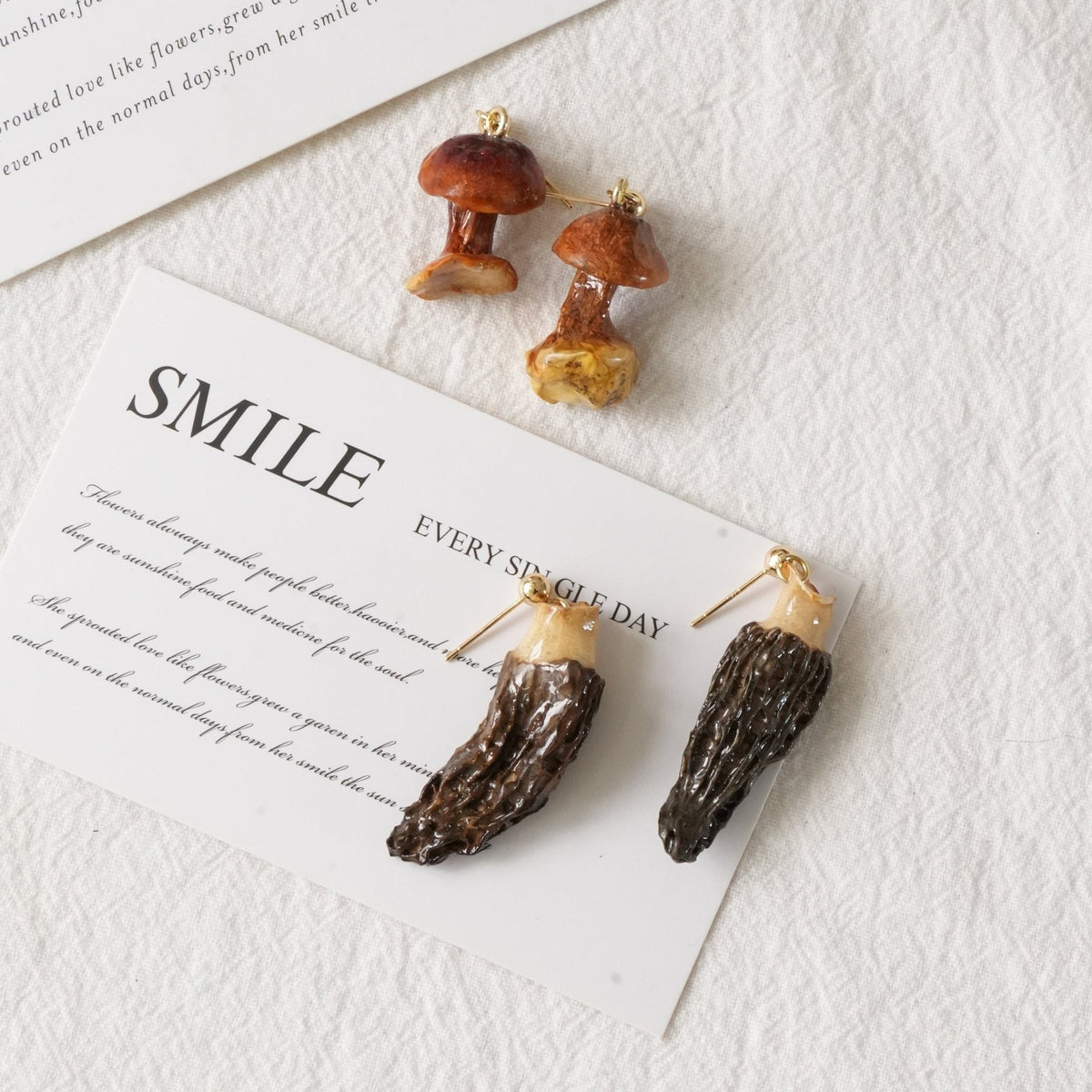 Forager’s Duo | Real Morel & Chanterelle Mushroom Earrings