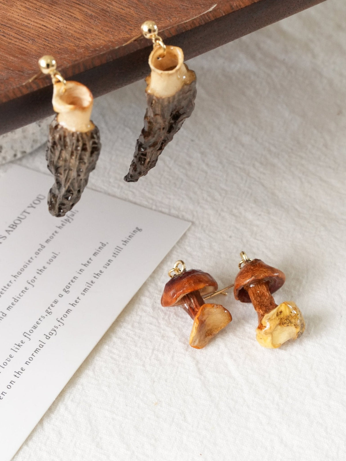 Forager’s Duo | Real Morel & Chanterelle Mushroom Earrings