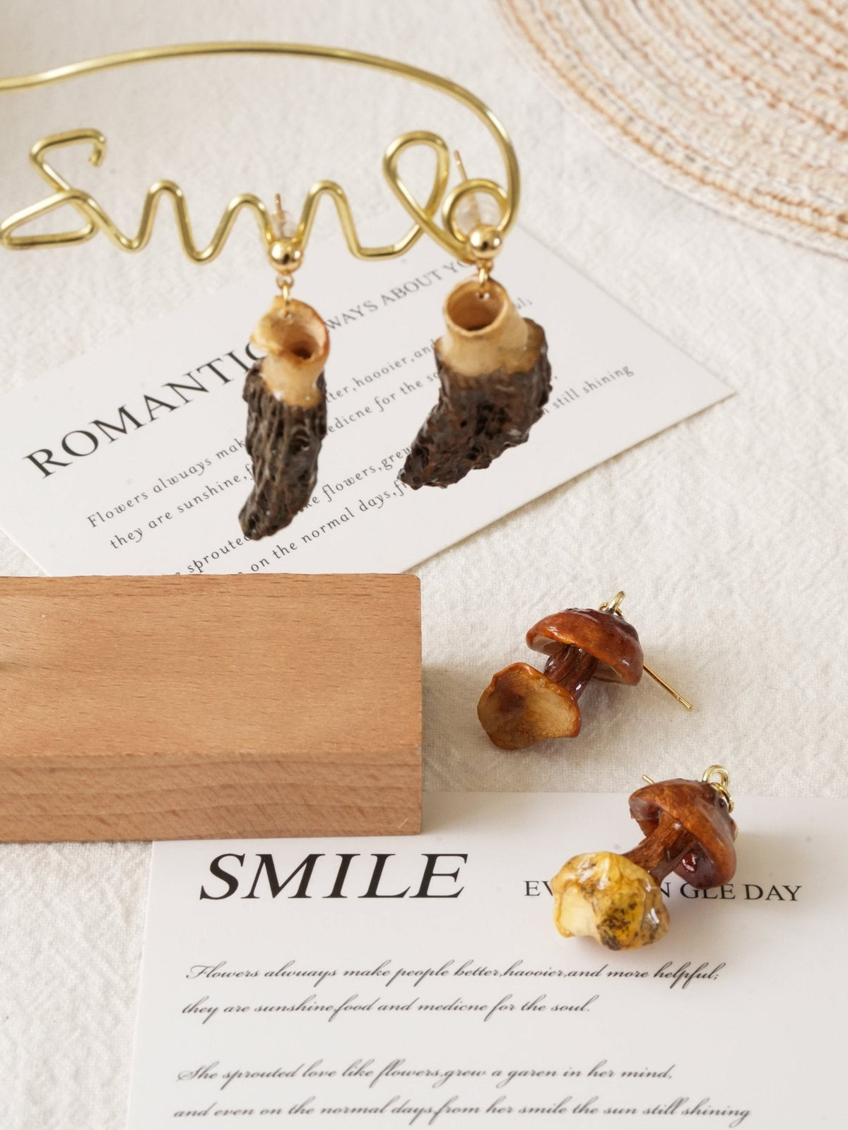 Forager’s Duo | Real Morel & Chanterelle Mushroom Earrings