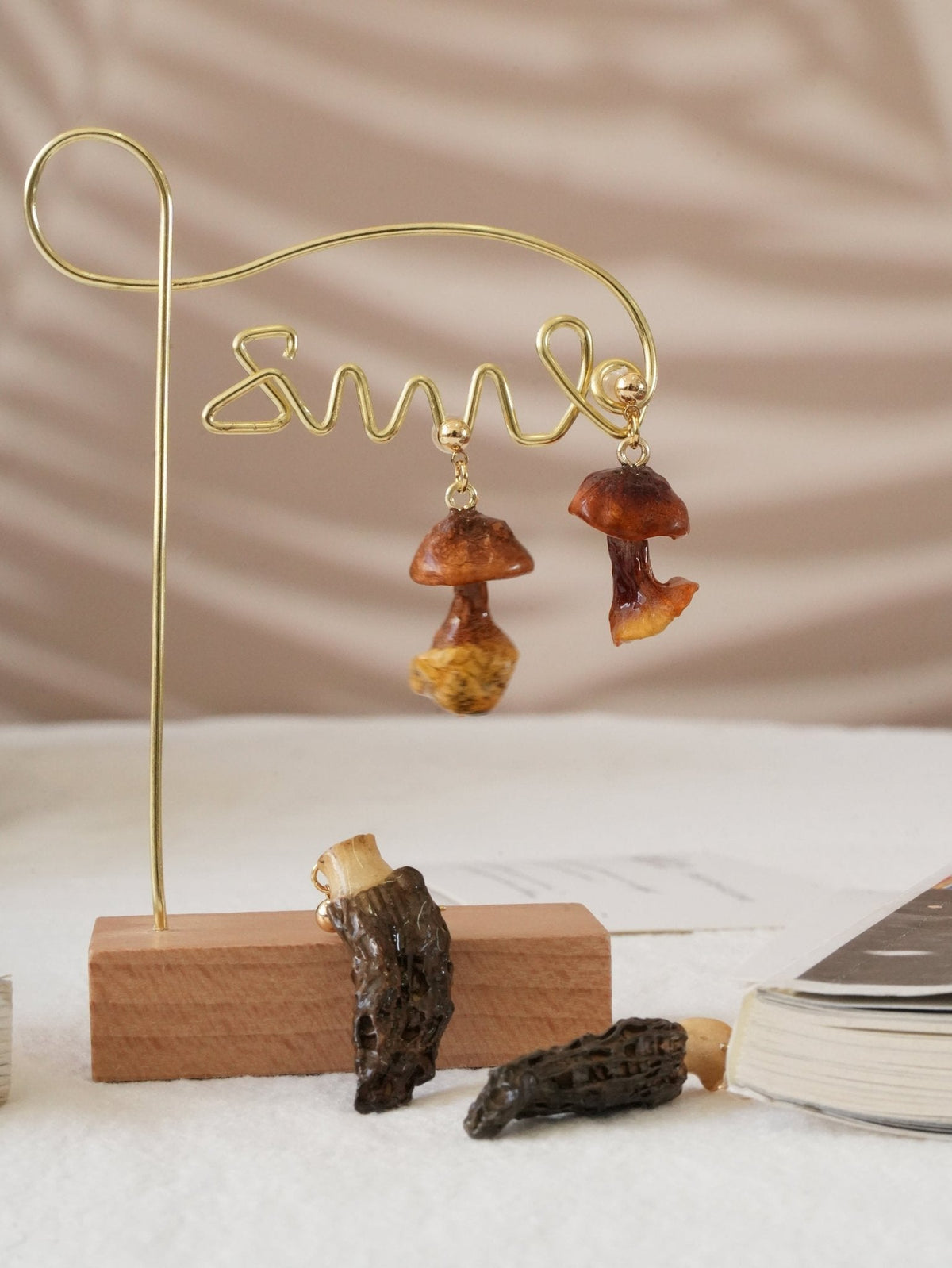 Forager’s Duo | Real Morel & Chanterelle Mushroom Earrings